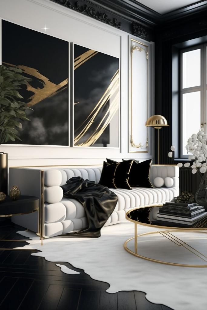 Black and White Living Room Decor