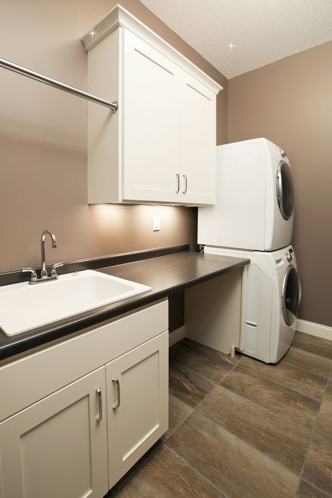Stackable Washer Dryer Laundry Room