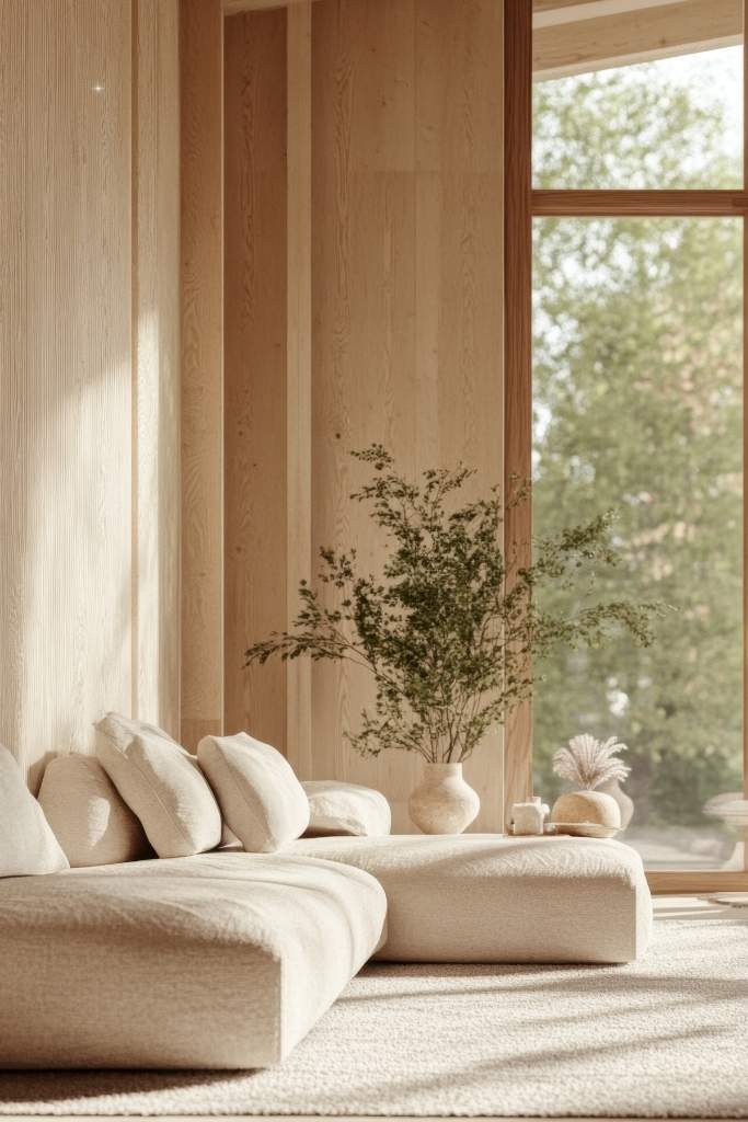 Warm Minimalism living room decor