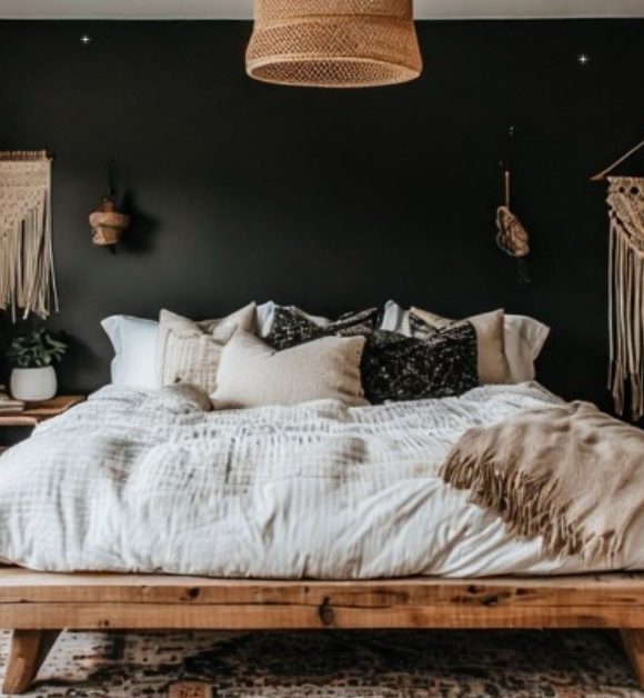 Black Boho Bedroom