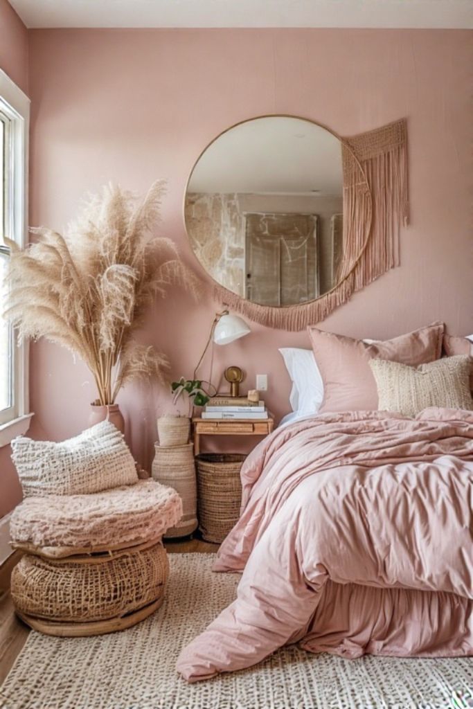 Blush-Toned Boho Bedroom