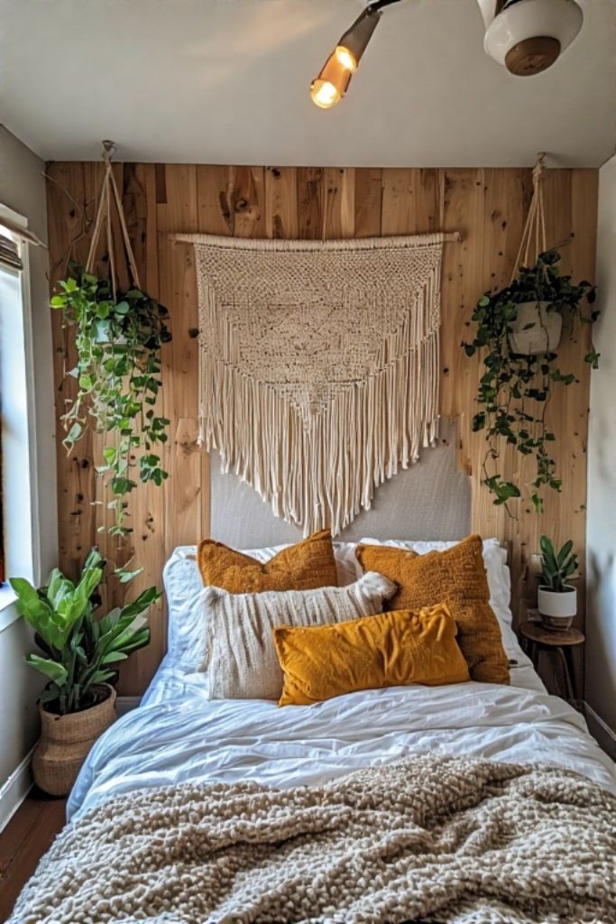 Chic Boho Bedroom with Statement Decor