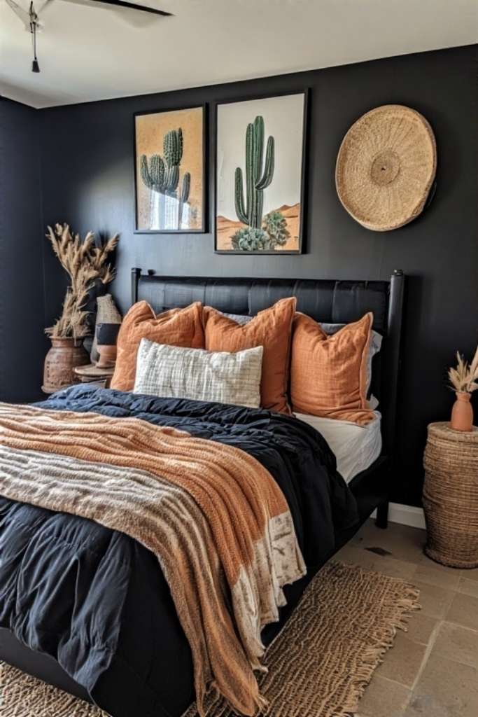 Black Boho Bedroom