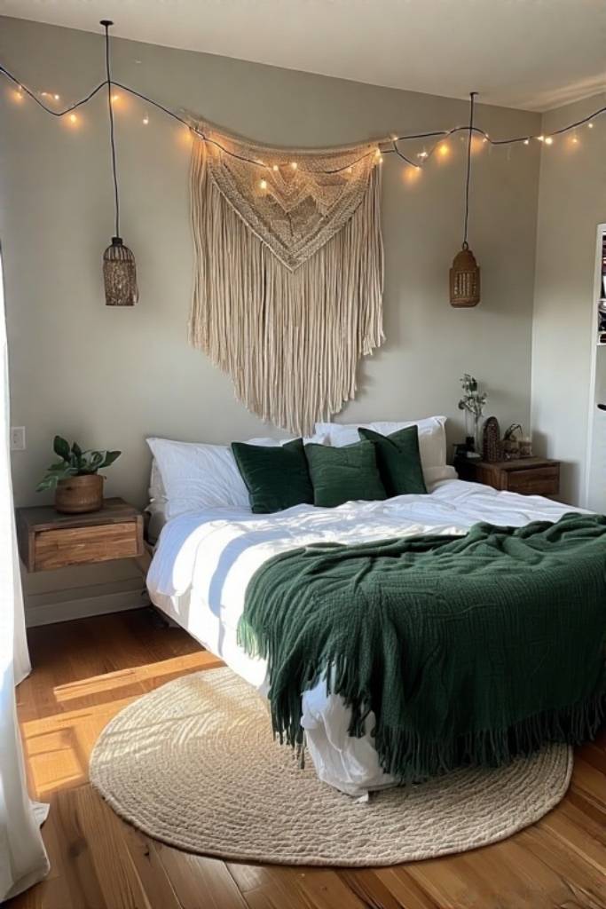 Earthy Boho Bedroom with Macramé Decor