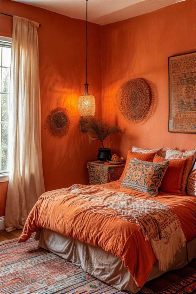 Orange Bedroom Decor