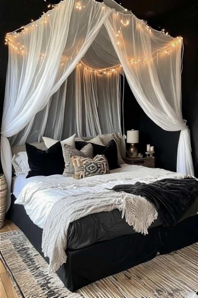 Black Boho Bedroom