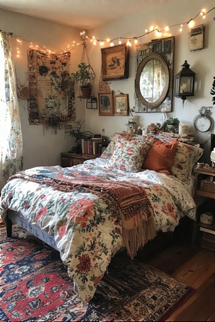 Vintage Boho Bedroom with Antique Accents