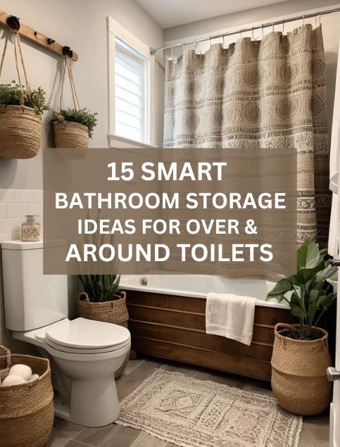 15 Smart Bathroom Storage Ideas for Over & Around Toilets