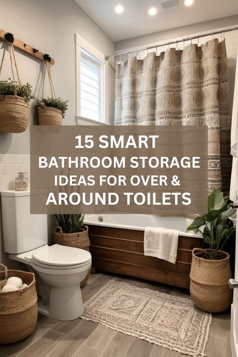 15 Smart Bathroom Storage Ideas for Over & Around Toilets